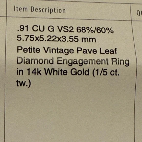 Elegant Silver cushion cut diamond engagement ring - Picture 11 of 11